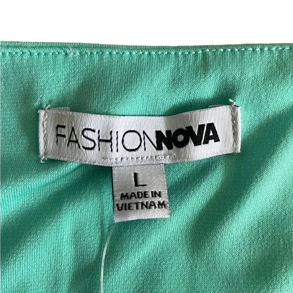 Fashion Nova ~ MINT GREEN ~ Sweet Talker Double Lined Mini dress ~ size Large - Picture 5 of 8